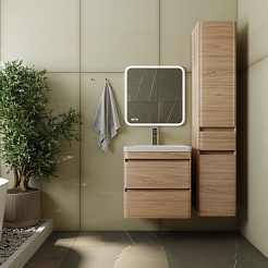 Style Line Мебель для ванной подвесная Атлантика 60, Люкс ясень перламутр, PLUS – фотография-11